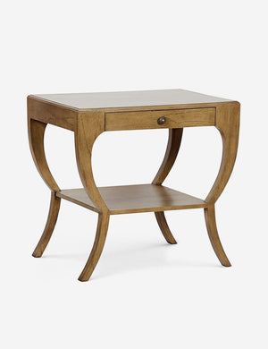Angled view of the este nightstand