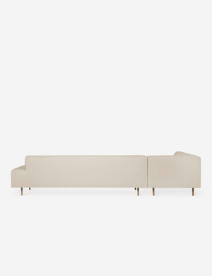 Back of the Estee Natural Linen Left-Facing Sectional Sofa