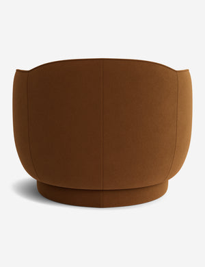 Open Box: Fern Swivel Chair, Cognac Como Velvet by Sarah Sherman Samuel