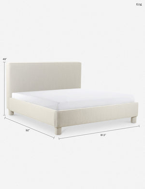 Asner Platform Bed : Light Gray / Queen