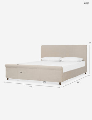 Dalia Slipcover Bed by Amber Lewis x Four Hands : Dune / Queen