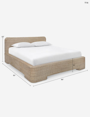 Delia Platform Bed : Natural / King