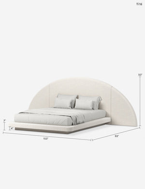 Hendrix Half Moon Bed by Button Atelier x Co.House Designs : Cream Performance Weave / Queen