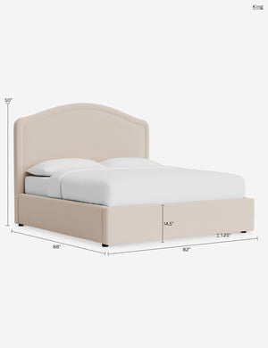 Hollins Storage Bed : Sky Blue Classic Velvet / Queen