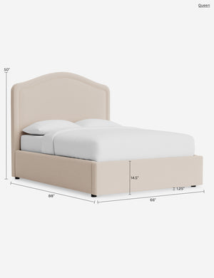 Hollins Storage Bed : Sky Blue Classic Velvet / Queen