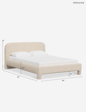 Kaisley Platform Bed : Talc Linen / Twin