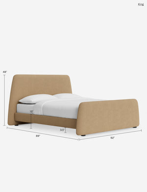 Lama Platform Bed by DISC Interiors : Blush Luxe Boucle / King
