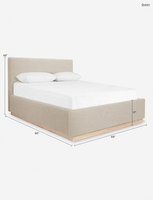 Lockwood Bed by Ginny Macdonald : Ivory Modern Boucle / Cal King