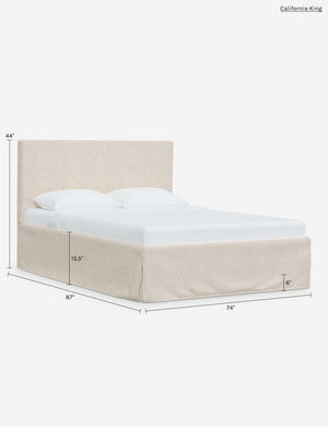 Maura Slipcover Bed : Natural Stripe / Full