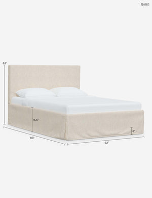 Maura Slipcover Bed : Natural Stripe / Full