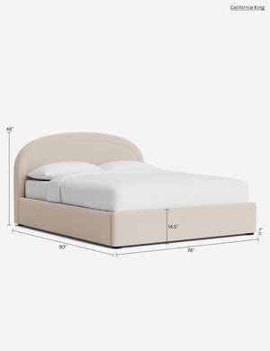 Newbery Platform Bed : White Boucle / Queen