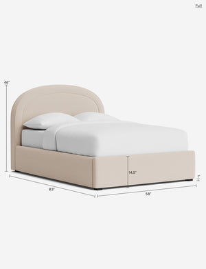 Newbery Platform Bed : White Boucle / Queen