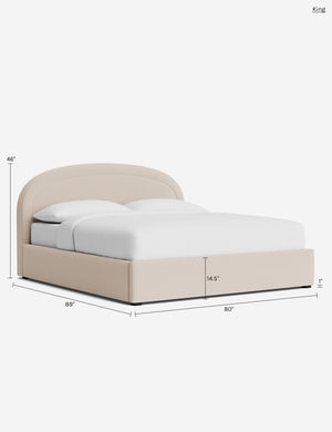 Newbery Platform Bed : White Boucle / Queen