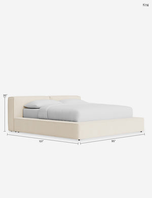 Onni Platform Bed : Ivory Modern Boucle / Queen