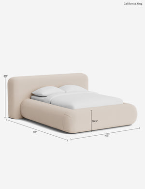 Penley Rounded Platform Bed : Lilac Performance Cotton Weave / Full