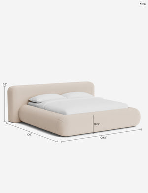 Penley Rounded Platform Bed : Lilac Performance Cotton Weave / Full