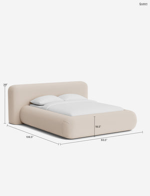 Penley Rounded Platform Bed : Lilac Performance Cotton Weave / Full