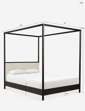 Simonette Canopy Bed : Black / Queen
