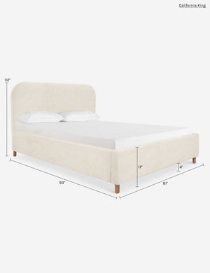 Solene Platform Bed : Boucle Cream / Queen