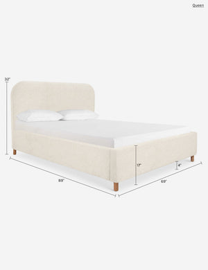 Solene Platform Bed : Boucle Cream / Queen