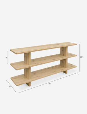 Khaza Low Bookcase : Dark Brown