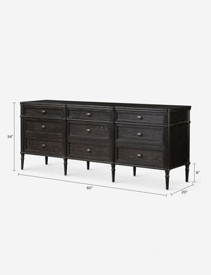 Delancey 9-Drawer Dresser : Black
