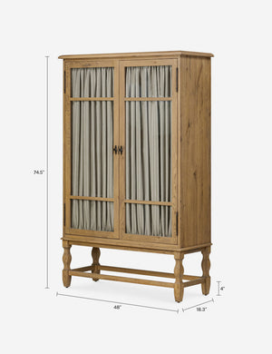 Finley Curio Cabinet by Amber Lewis x Four Hands : Brown