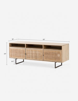 Hannah Media Console : Black and Natural