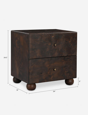 Hobbes Nightstand : Dark Brown