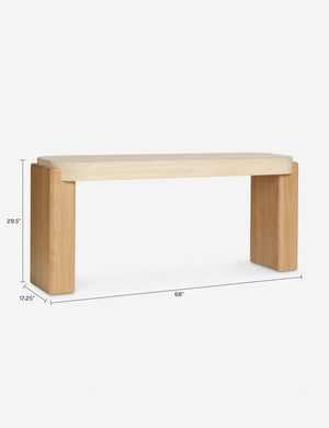 Midora Console Table : Travertine