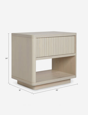 Rutherford Nightstand : White Wash
