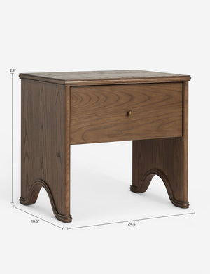 Steffi Nightstand : Smoked Oak