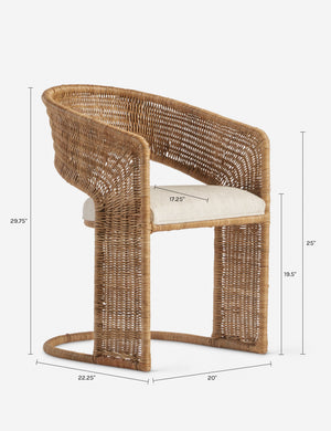 Amado Dining Chair : Natural and Linen Weave
