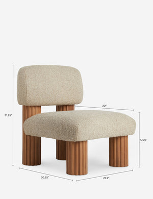 Open Box: Auclair Accent Chair, Pool Performance Cotton Weave : Default Title