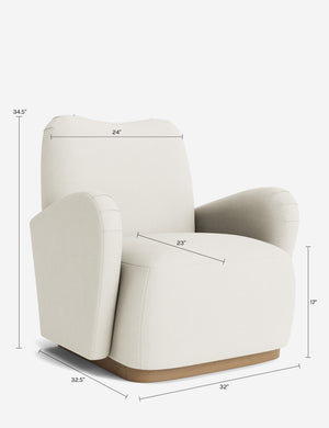Bei Swivel Chair by DISC Interiors : Blush Luxe Boucle
