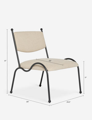Fidia Accent Chair by Aimee Song : Taupe Basketweave