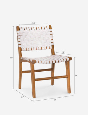 Gallagher Leather Dining Chair : Teak and Black