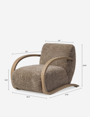 Kisling Accent Chair : Taupe Shearling