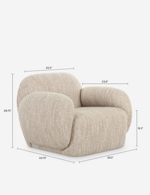Lynda Accent Chair : Rust