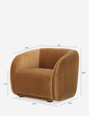 Maas Accent Chair : Camel Faux Mohair