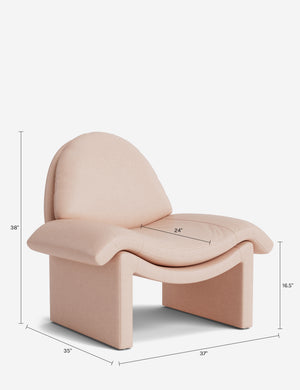 Nolina Leather Accent Chair by Carly Cushnie : Sage Nubuck Leather