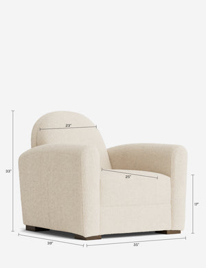 Ofira Accent Chair : Ivory Modern Boucle