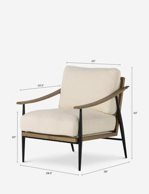 Pritchard Accent Chair : Ivory