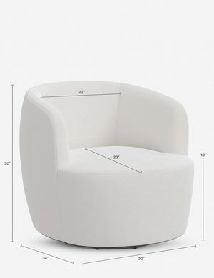 Rue Swivel Chair : Natural Linen