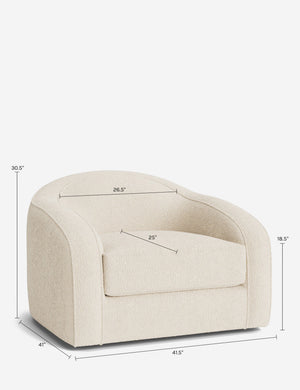 Shaw Accent Chair : Talc Performance Linen