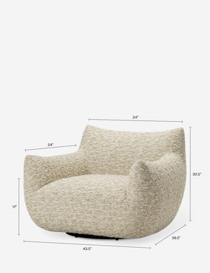 Tasia Swivel Chair : Natural Boucle