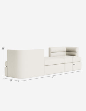Vivi Tete-a-tete Chaise : Caramel Vintage Velvet
