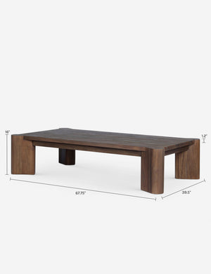 Boone Outdoor Coffee Table : Brown