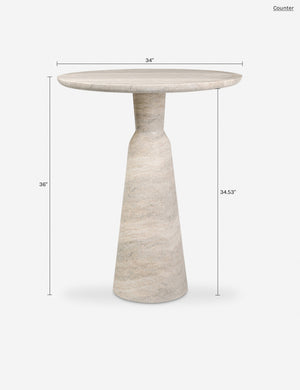 Marsh Indoor / Outdoor Round Bar and Counter Table by Amber Lewis x Four Hands : Grey / Bar
