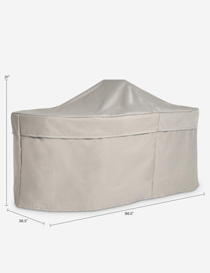 Lanata Oval Dining Table Outdoor Furniture Cover : Tan
